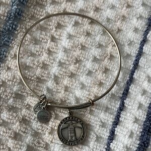 Alex and Ani Silver Lighthouse Charm Bangle